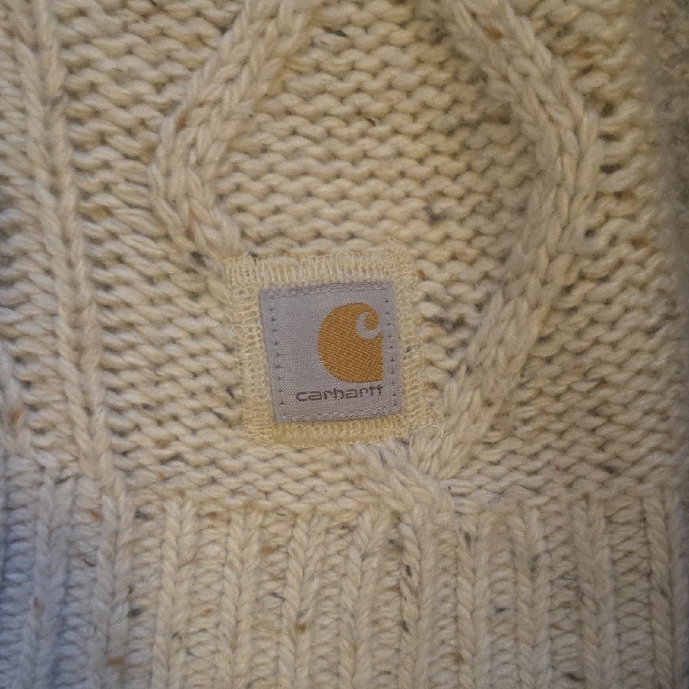 🤎🤎 Carhartt Cream Cable Knit Sweater - Picture 3 of 7
